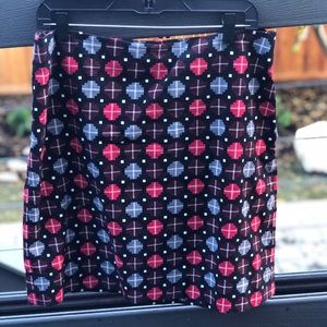 TALBOTS Fun Geometric Print Mini Skirt